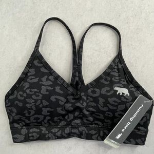 Running Bare Sports Bra Womens XS Black Workout Gym Size 2/4 Bra Activewear NEW!